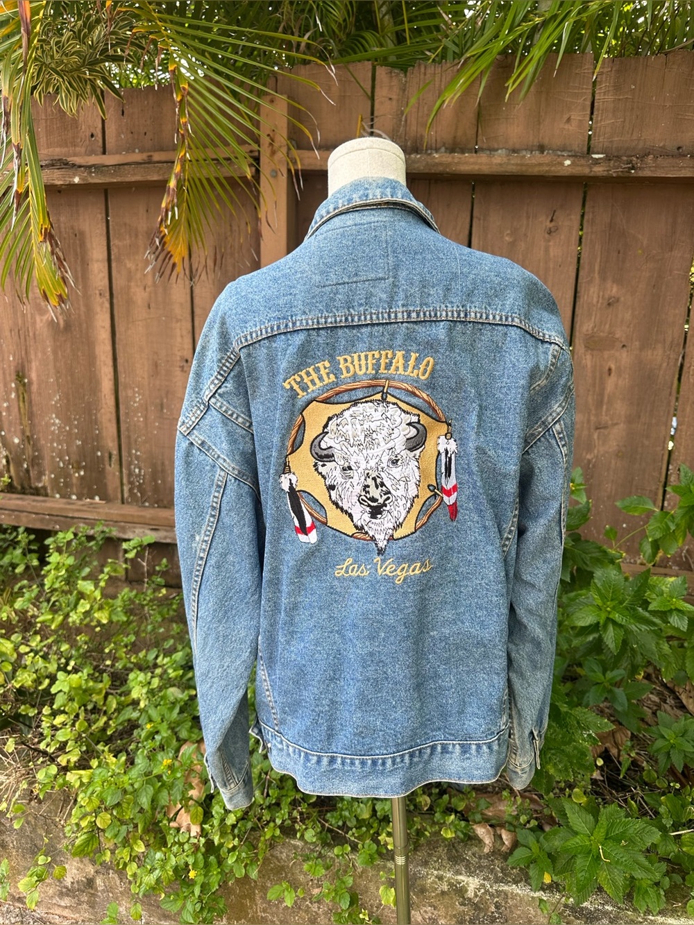 Vintage Las Vegas The Buffalo Denim Jacket Size 1XL